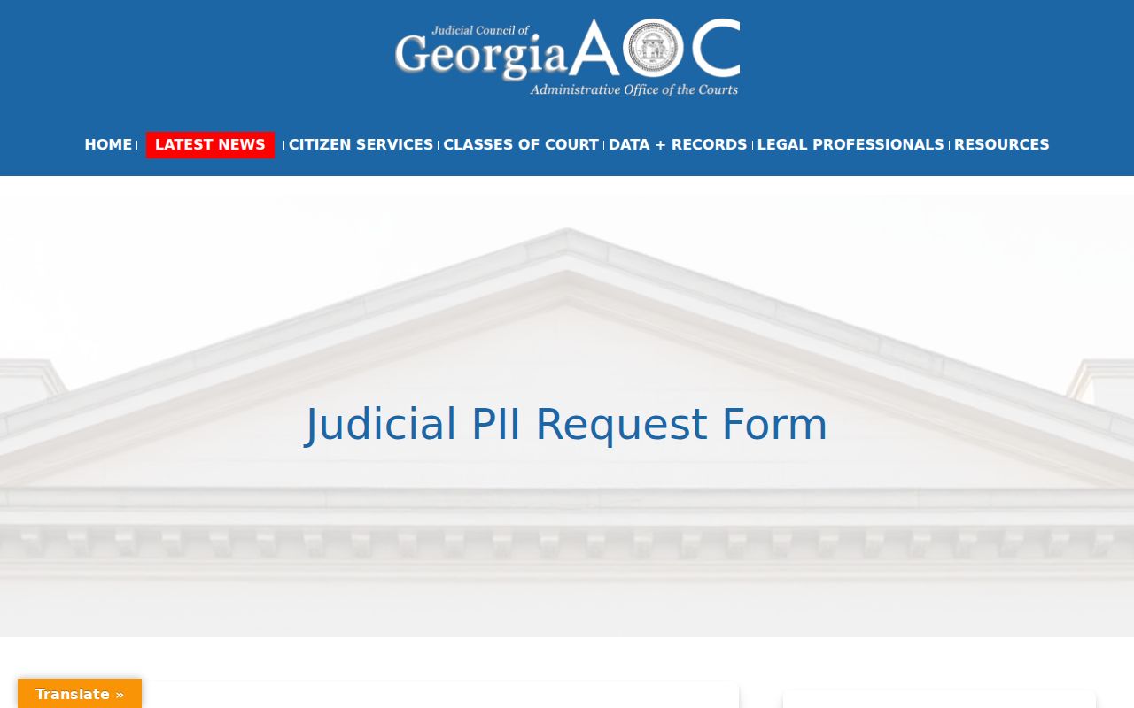 Schley County court calendar privacy and Georgia judicial PII guidance