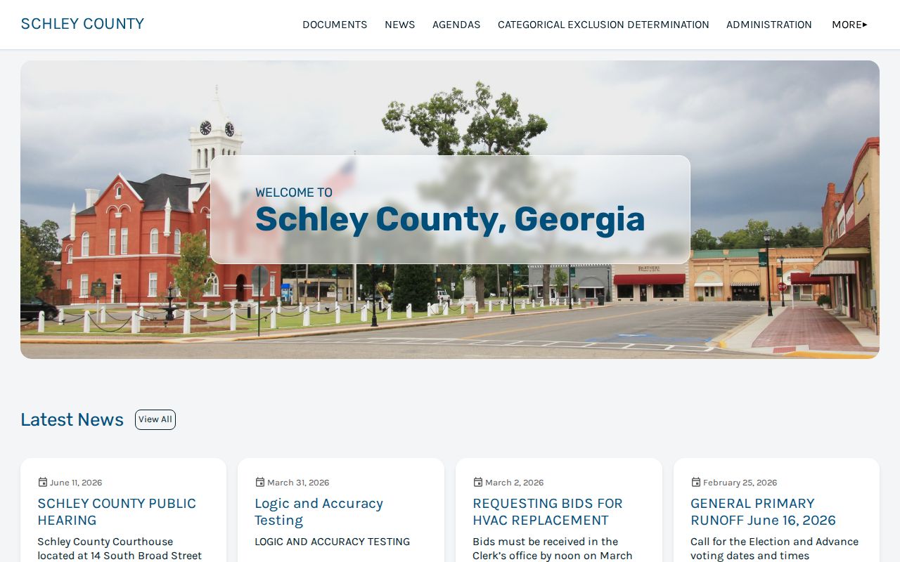Schley County court docket county homepage