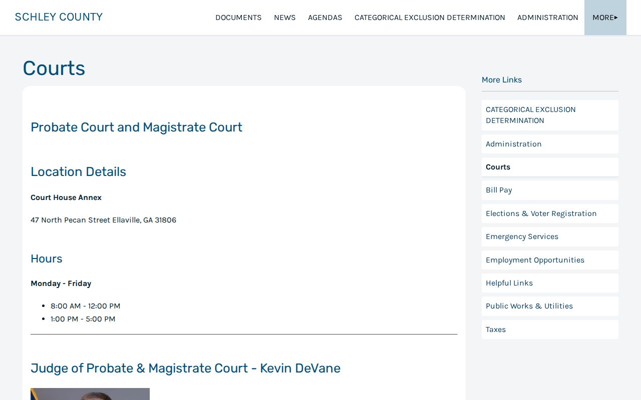 Schley County court docket court contacts