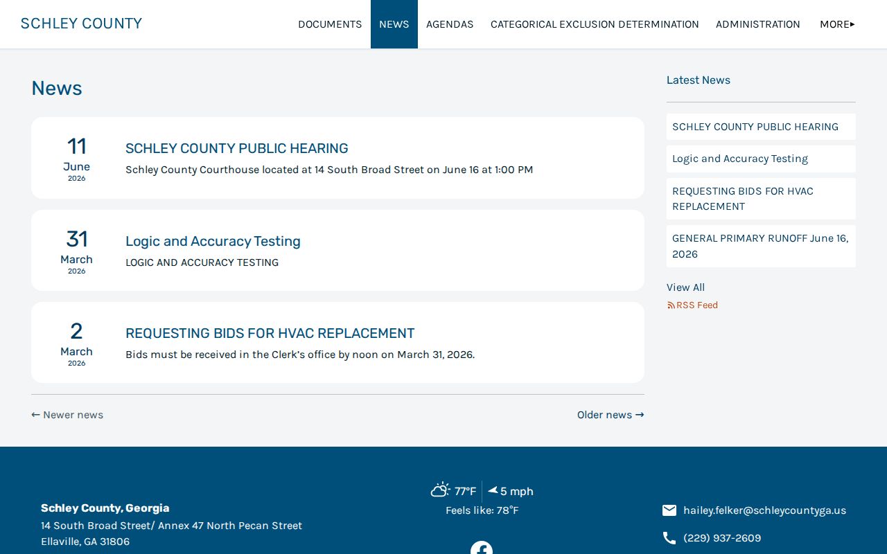 Schley County court docket county news