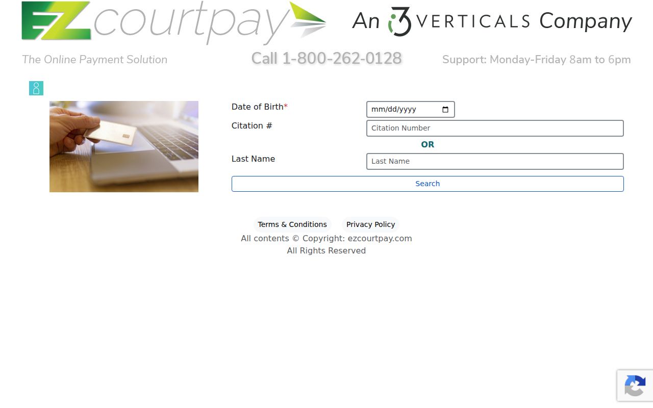 EZ Court Pay citation lookup fields for Schley County traffic records